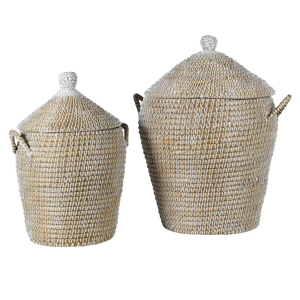Set of 2 Lidded Baskets