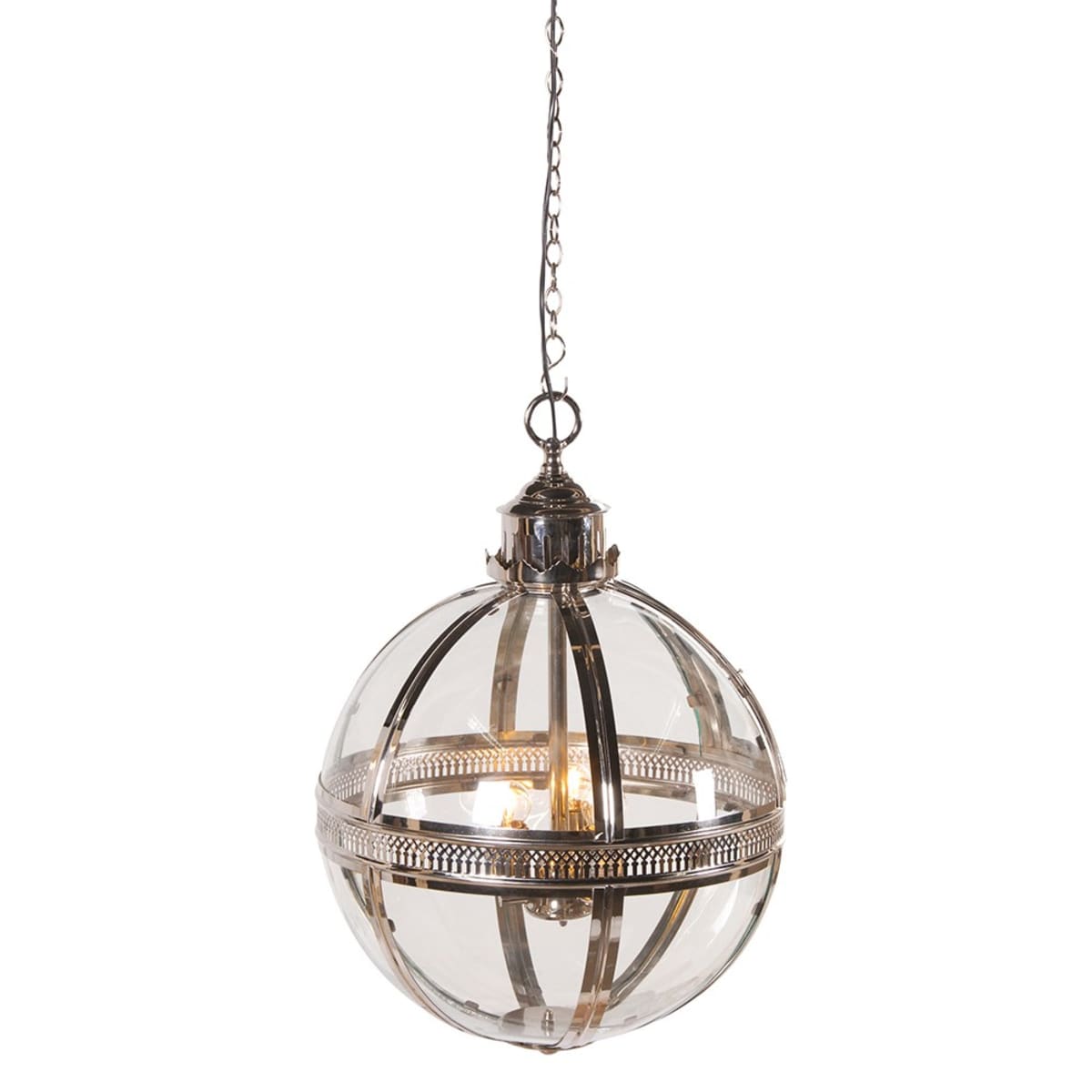 Silver Glass Ball Chandelier