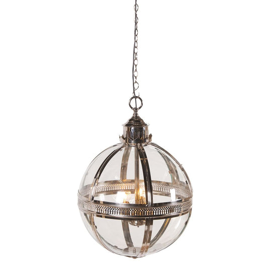 Silver Glass Ball Chandelier