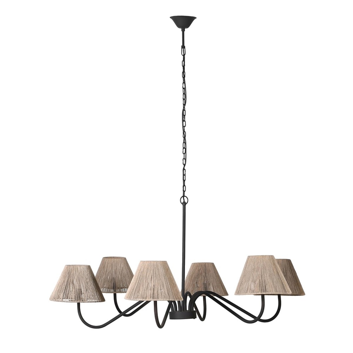 Ludlow 6 Arm Jute Shade Chandelier