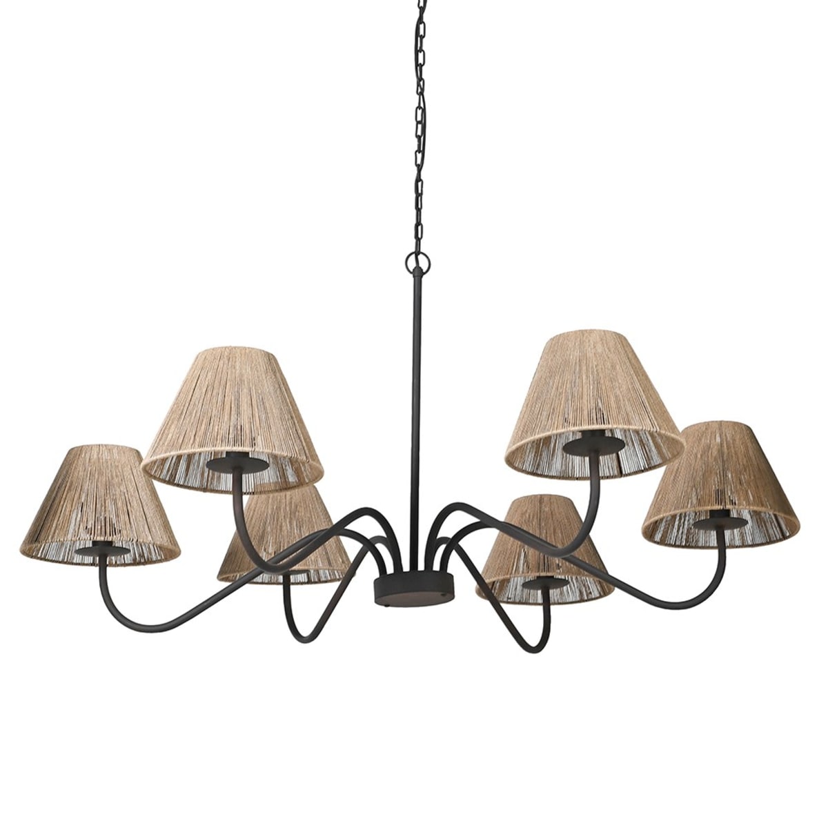 Ludlow 6 Arm Jute Shade Chandelier