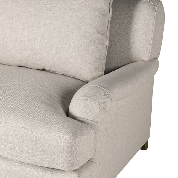 Belgian Roll Linen Love Seat - detail 2