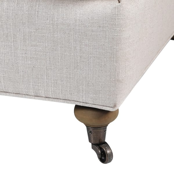 Belgian Roll Linen Love Seat - detail 3