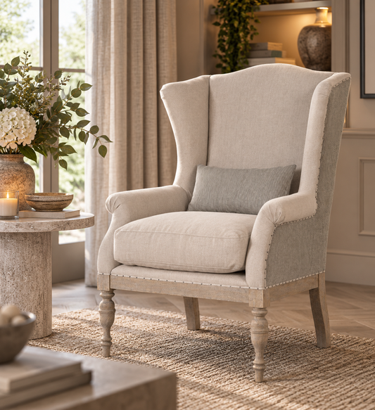 Blake Plain Stripe Salon Chair