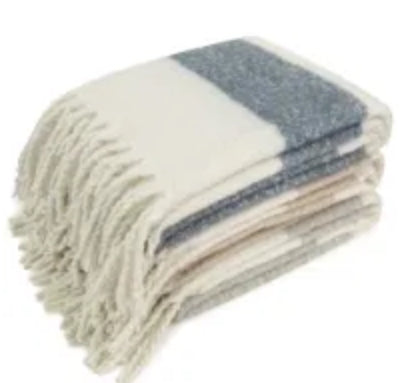 Striped Blue Throw