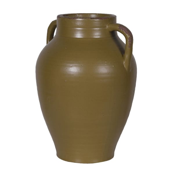 Olive Ceramic Vase