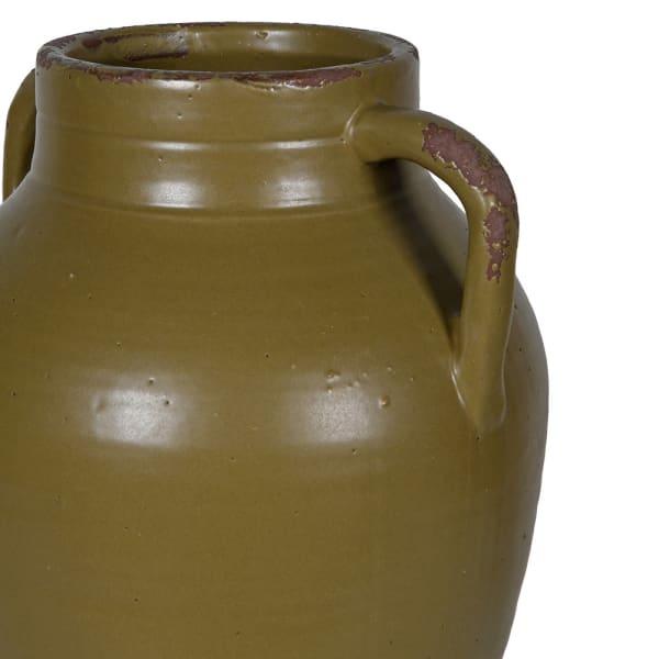 Olive Ceramic Vase
