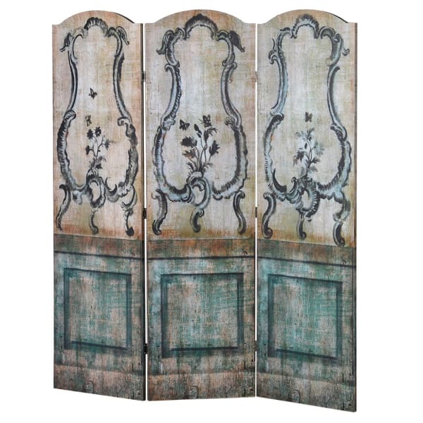 Antique Blue Canvas Print 3 Panel Screen