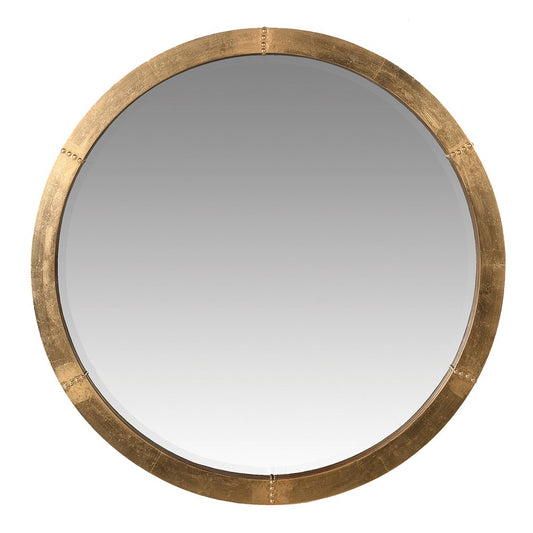 Gold Foil Round Wall Mirror