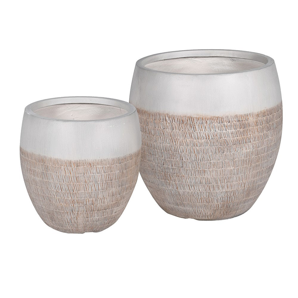 Set of 2 Organic Planters