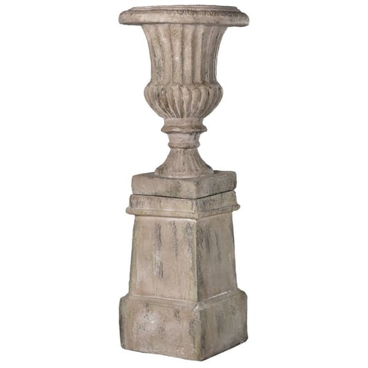 Fluted Urn On Plinth