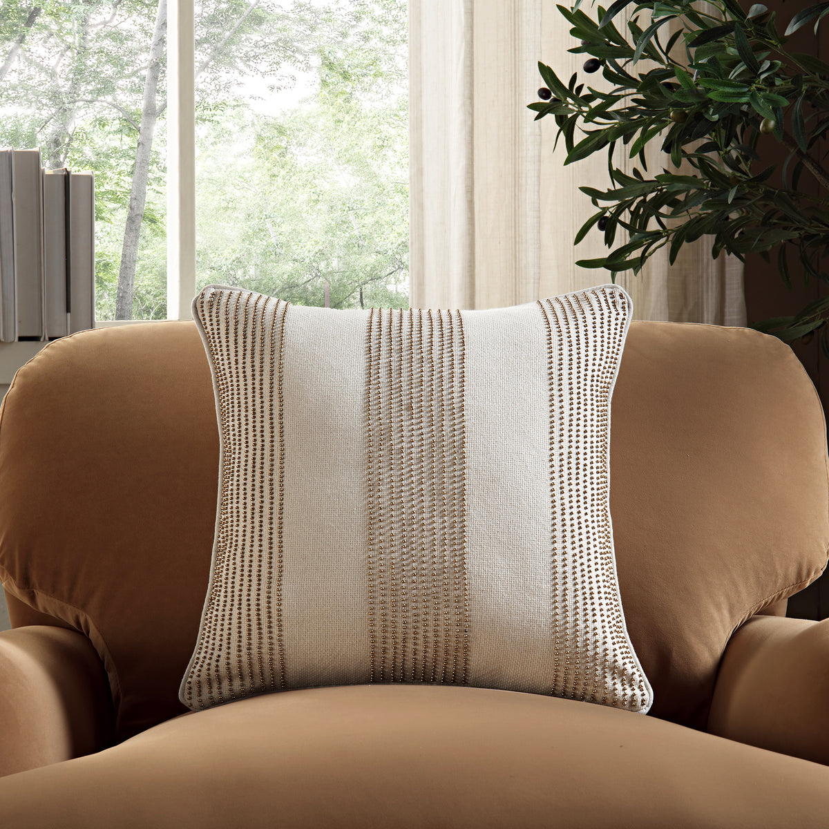 Josie Hand Beaded Cushion