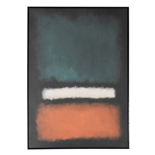 Orange to Blue Abstract Framed Canvas