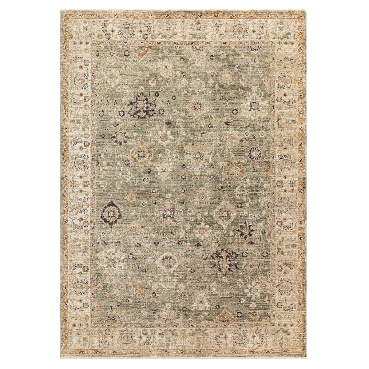 Heriz HE04 Ornate Green Rug - main