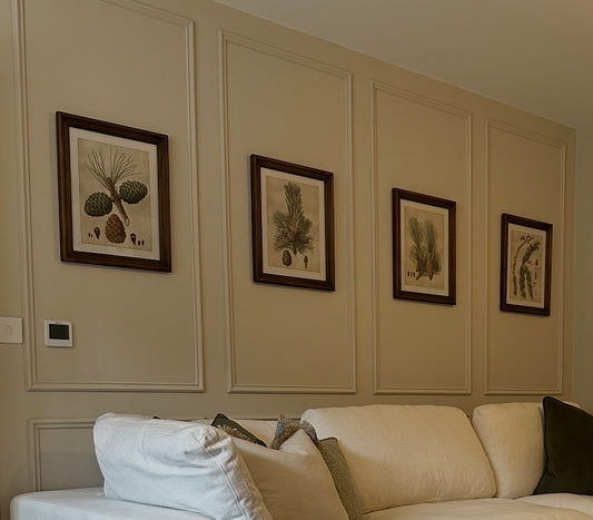 Set of 4 Pinecone Wall Art