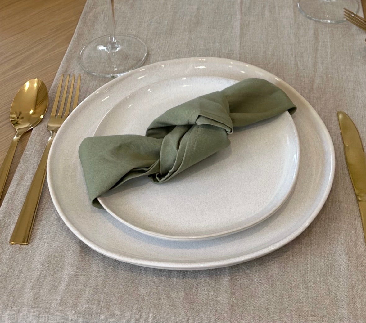 Set of 4 Cream Organic Shape Side Plates