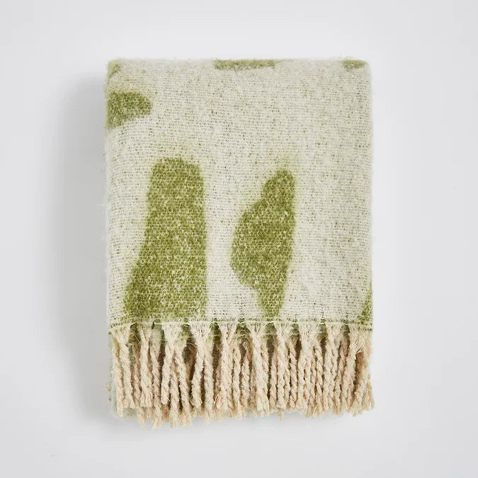 Green abstract throw