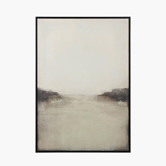 Grey and White Abstract Canvas