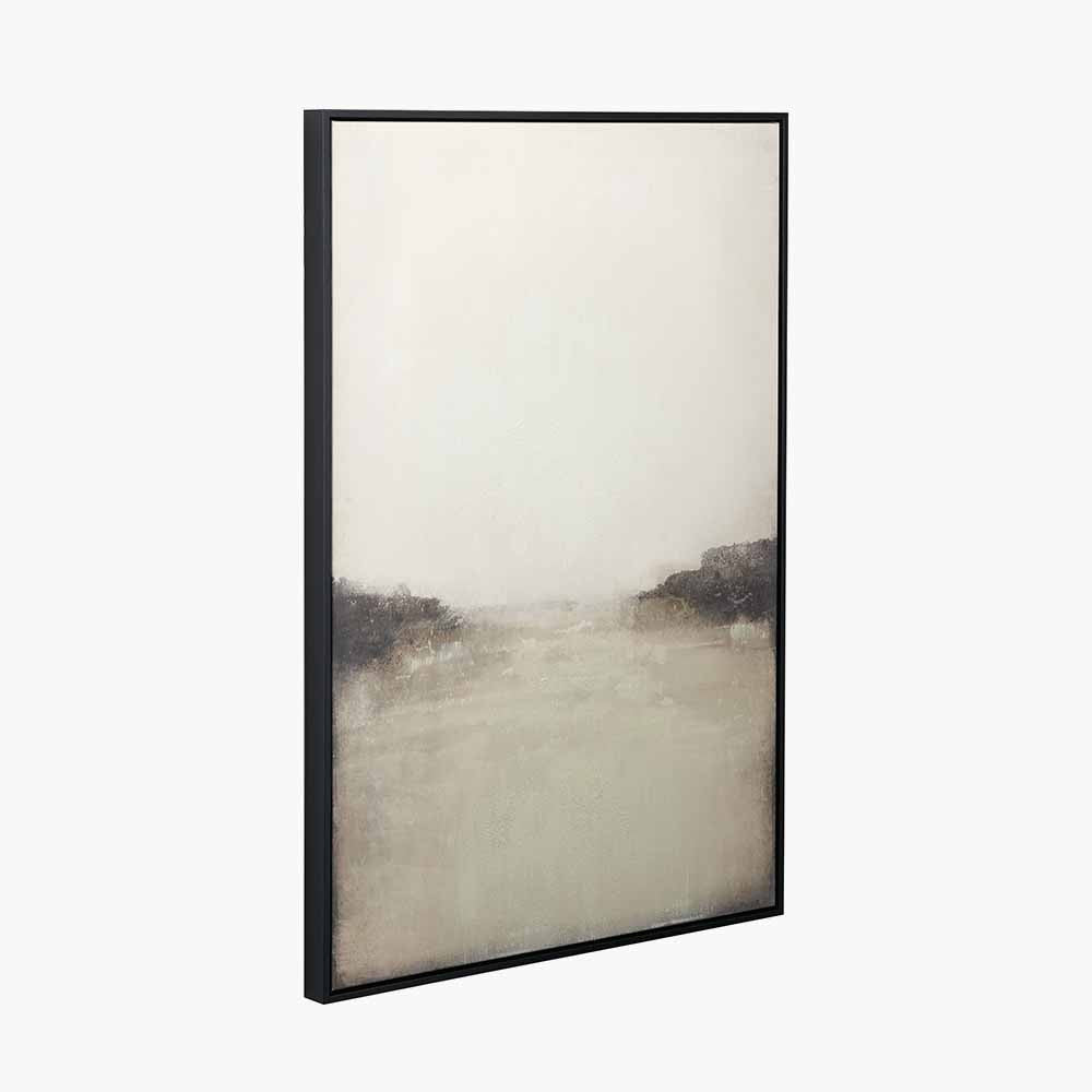 Grey and White Abstract Canvas
