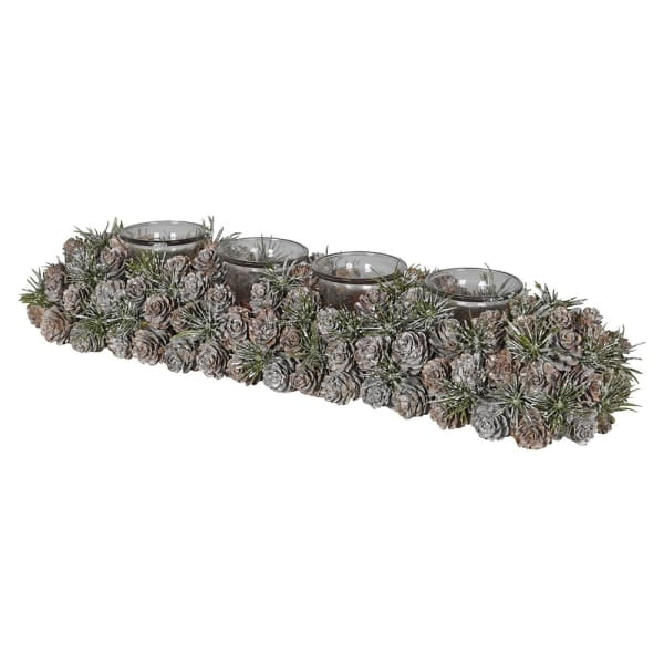 Frost Pinecone Candleholder