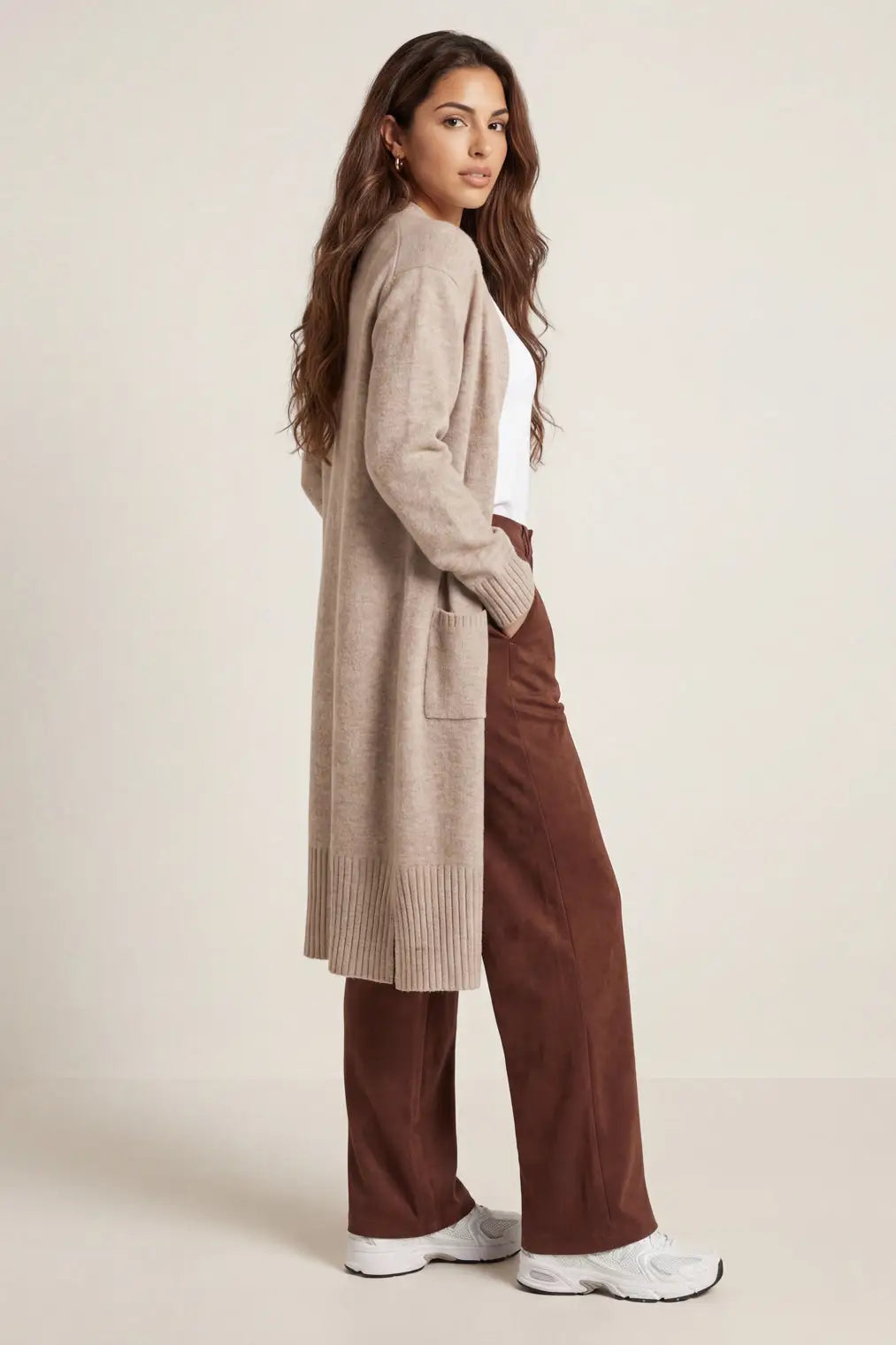 Urban Bliss Wool Blend Longline Cardigan