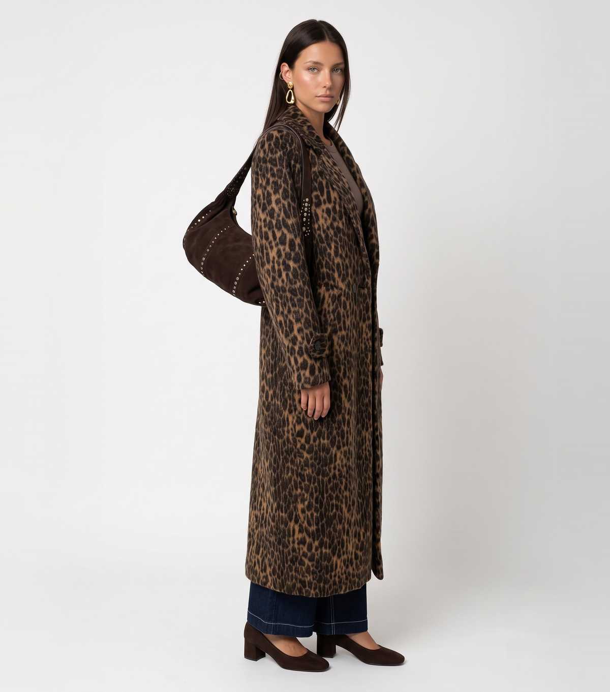 Urban bliss petite leopard formal coat