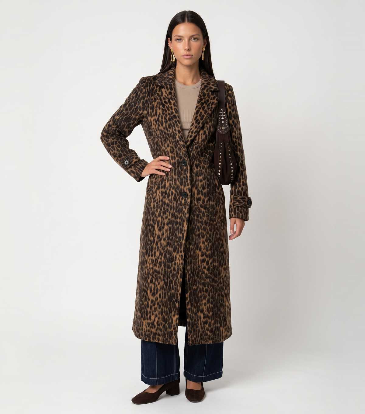 Urban bliss petite leopard formal coat