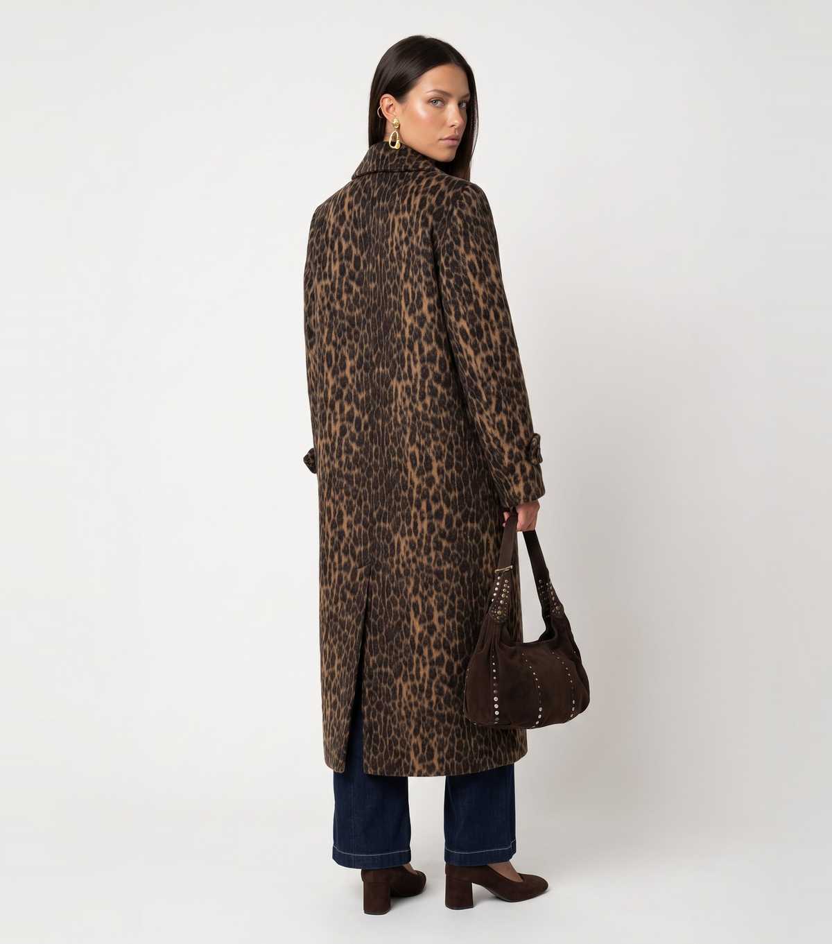 Urban bliss petite leopard formal coat