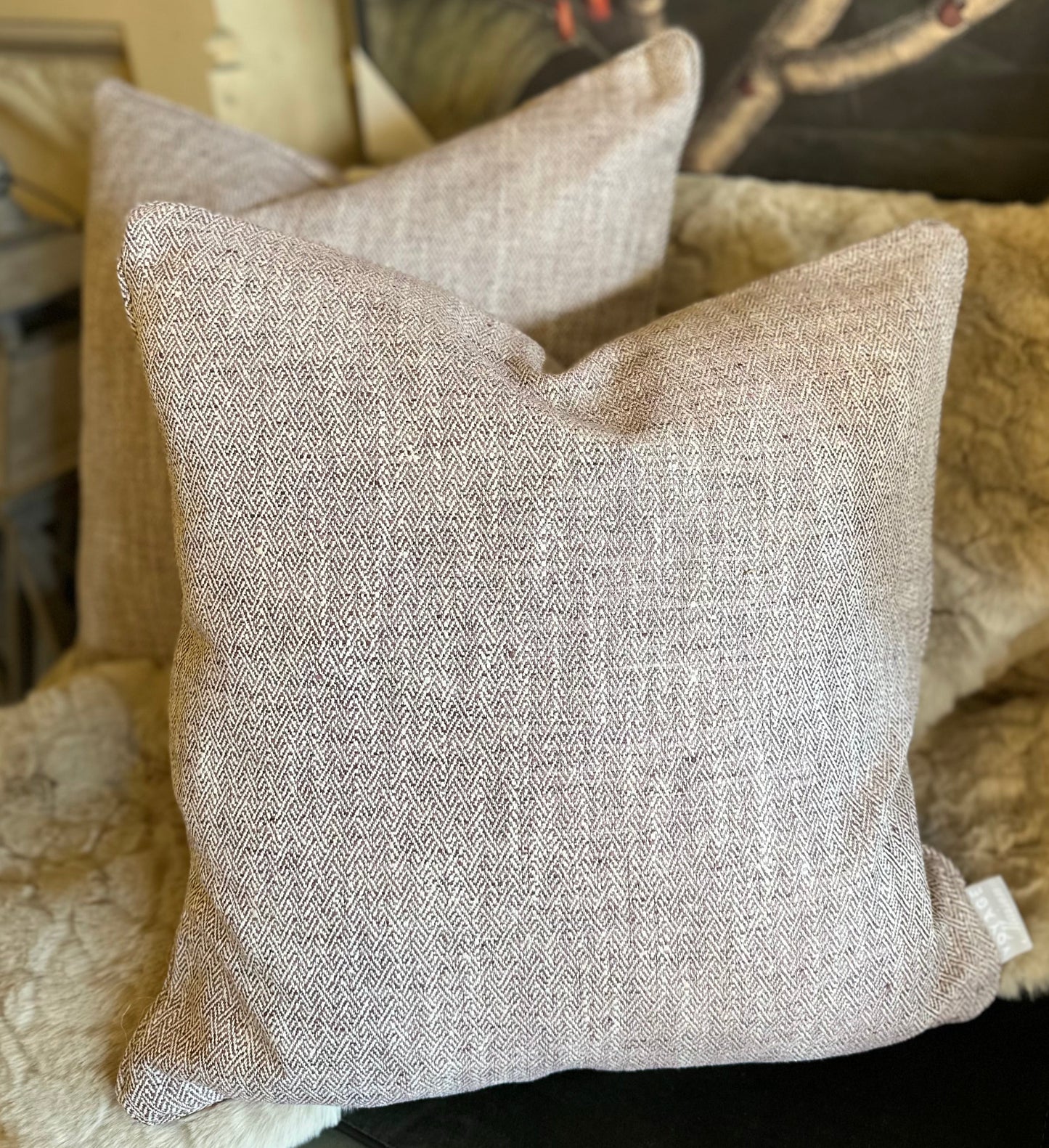 Herringbone Blush Cushion
