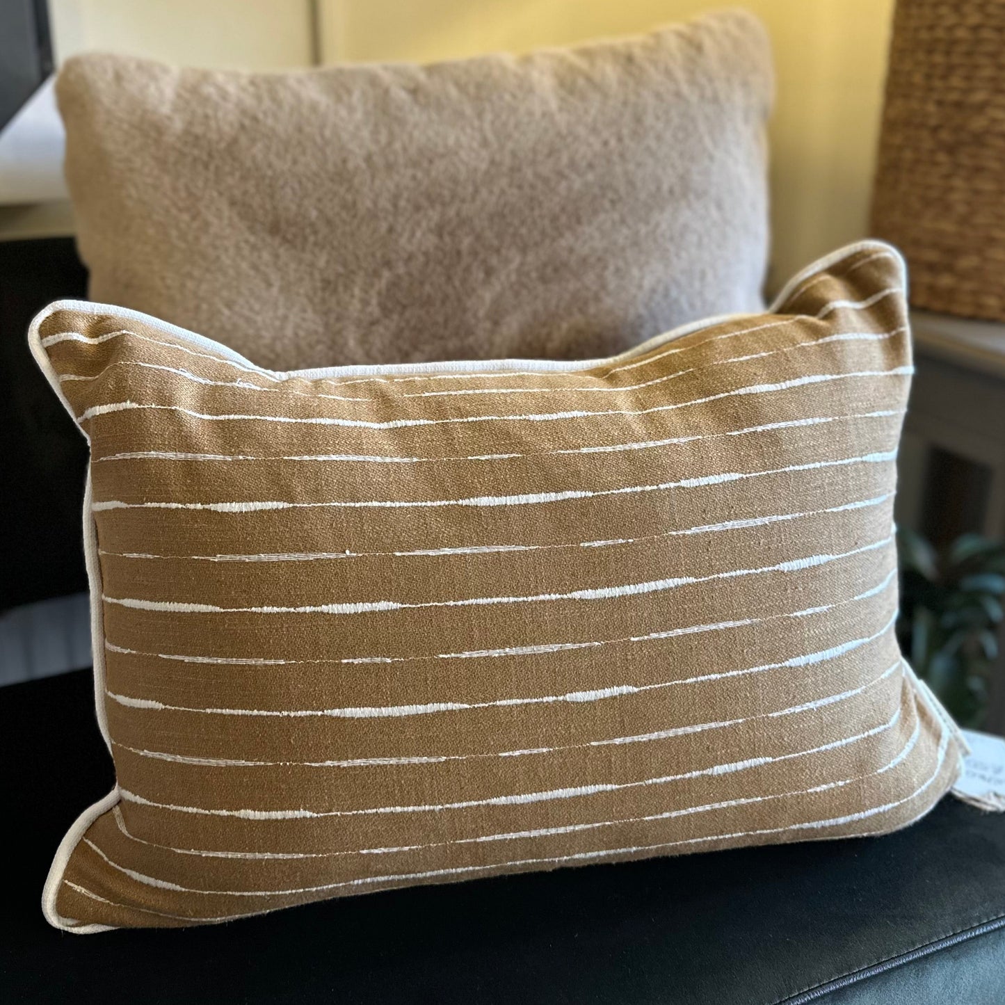 Mustard Stripe Lumbar Cushion