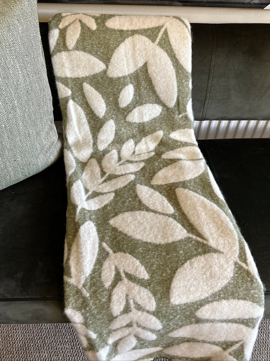 Green Botanical Throw