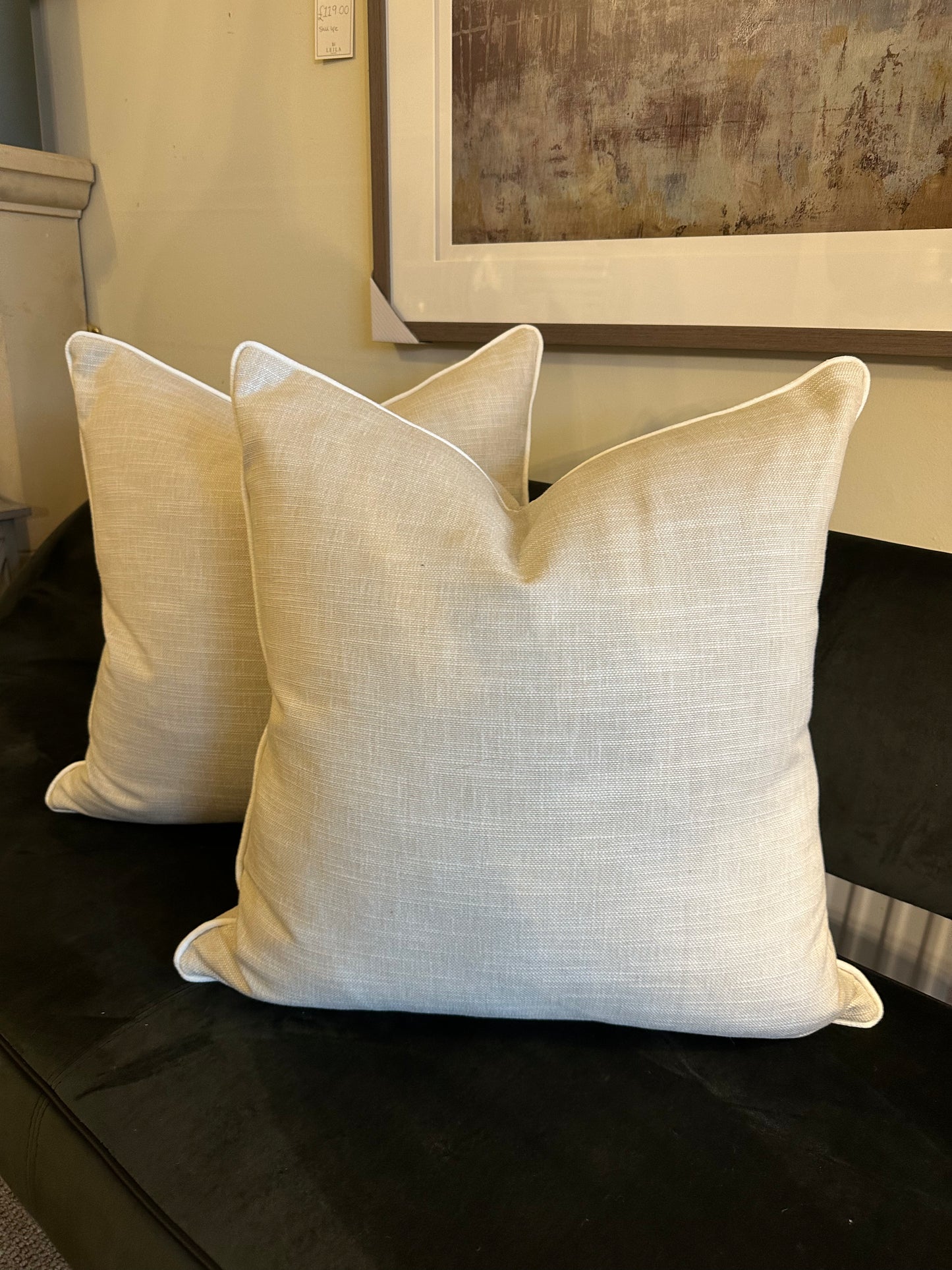 Linen oatmeal cushion