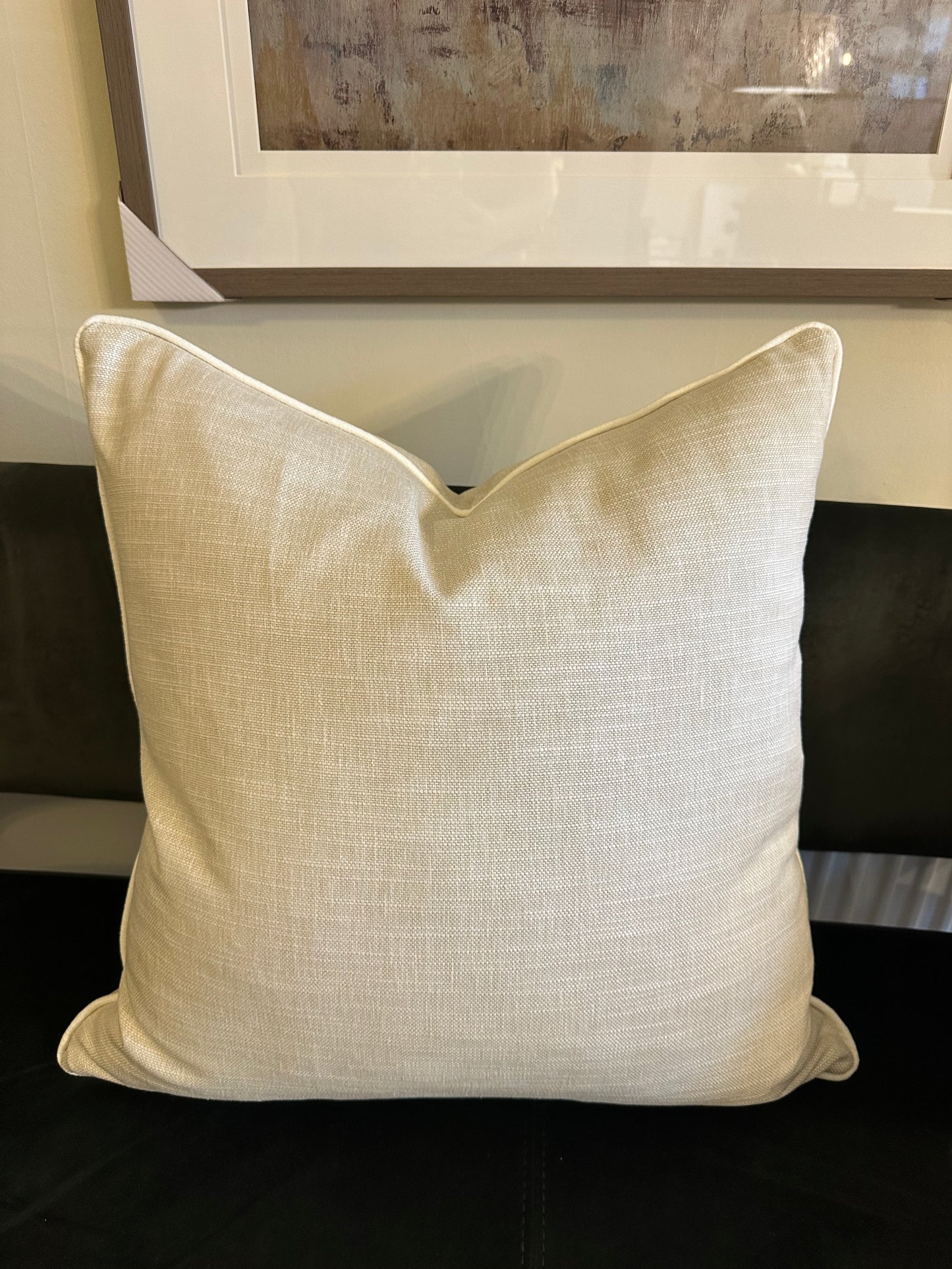 Linen oatmeal cushion