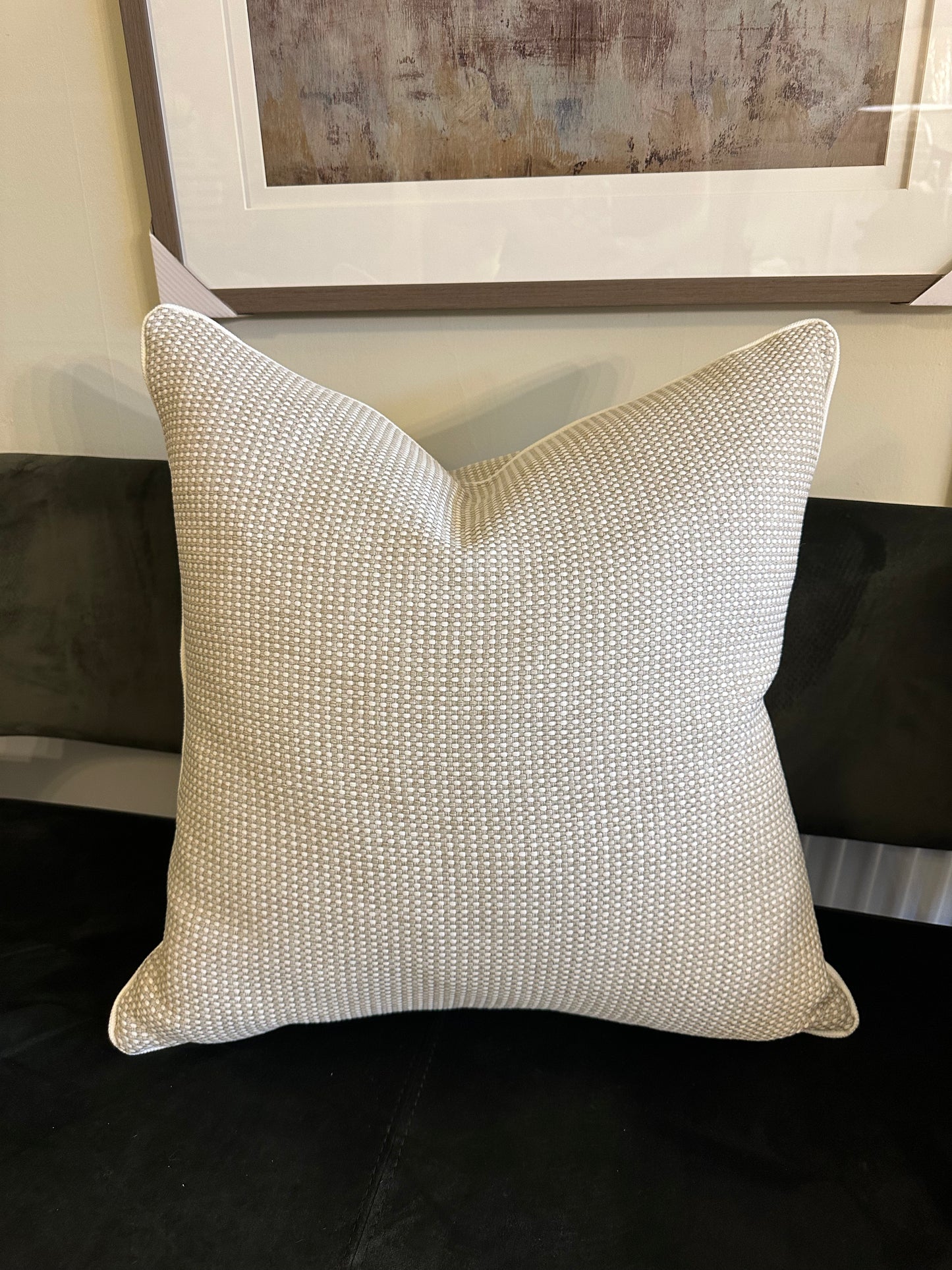 White and stone cushion