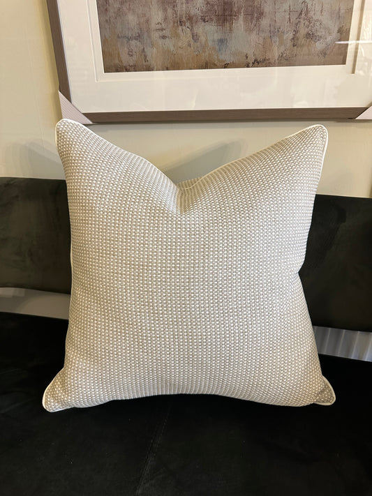 White and stone cushion