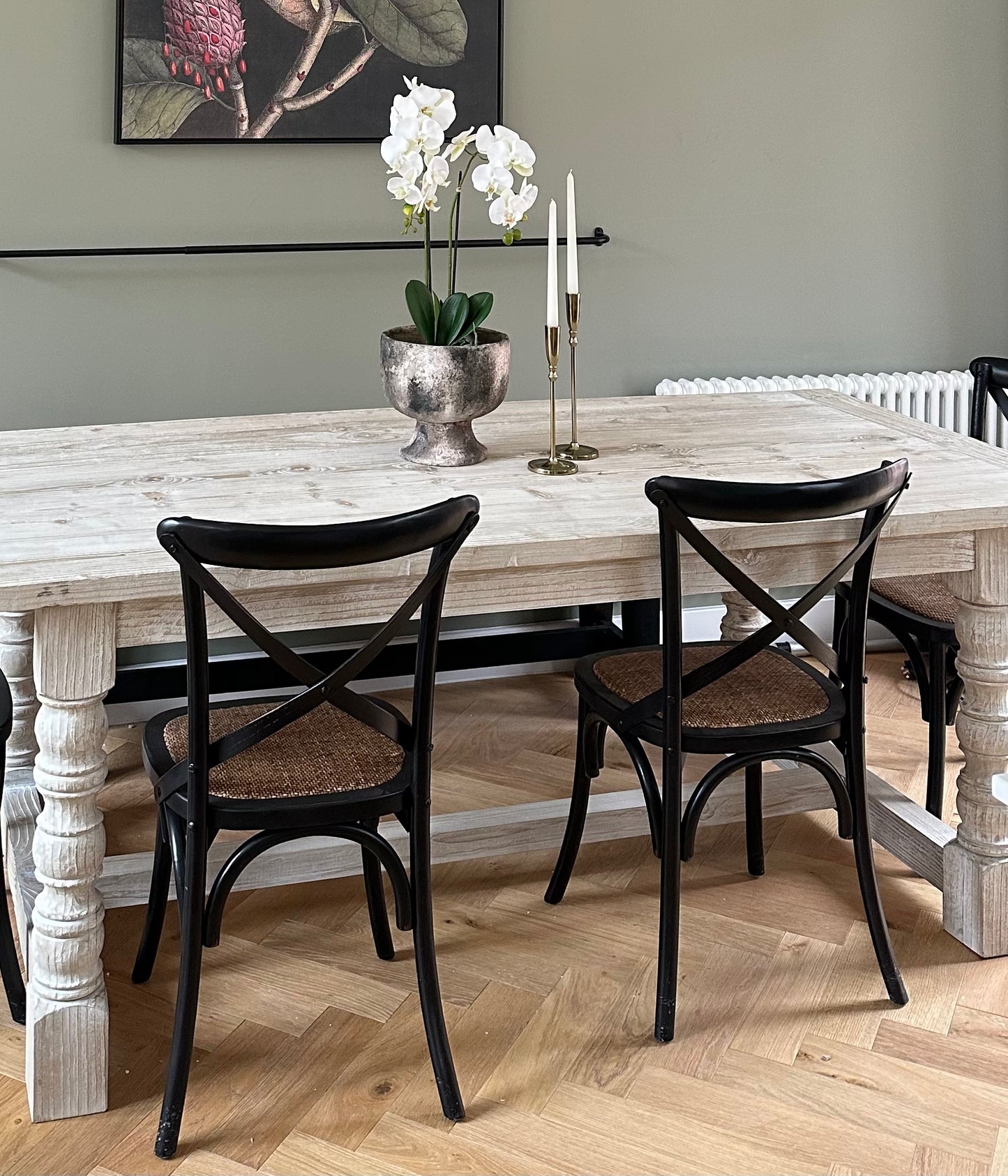 Belle Noir X-back Dining Chair