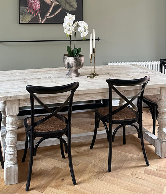Belle Noir X-back Dining Chair
