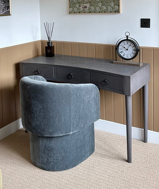Concave Dressing Table — Silver Oak