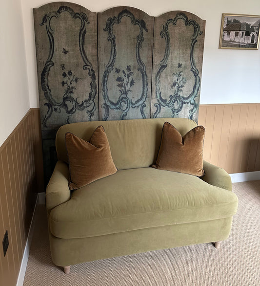 Daphnis Fudge Velvet Sofa Bed Loveseat