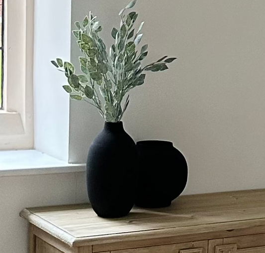 Zia Vase Black Assorted Set of 2
