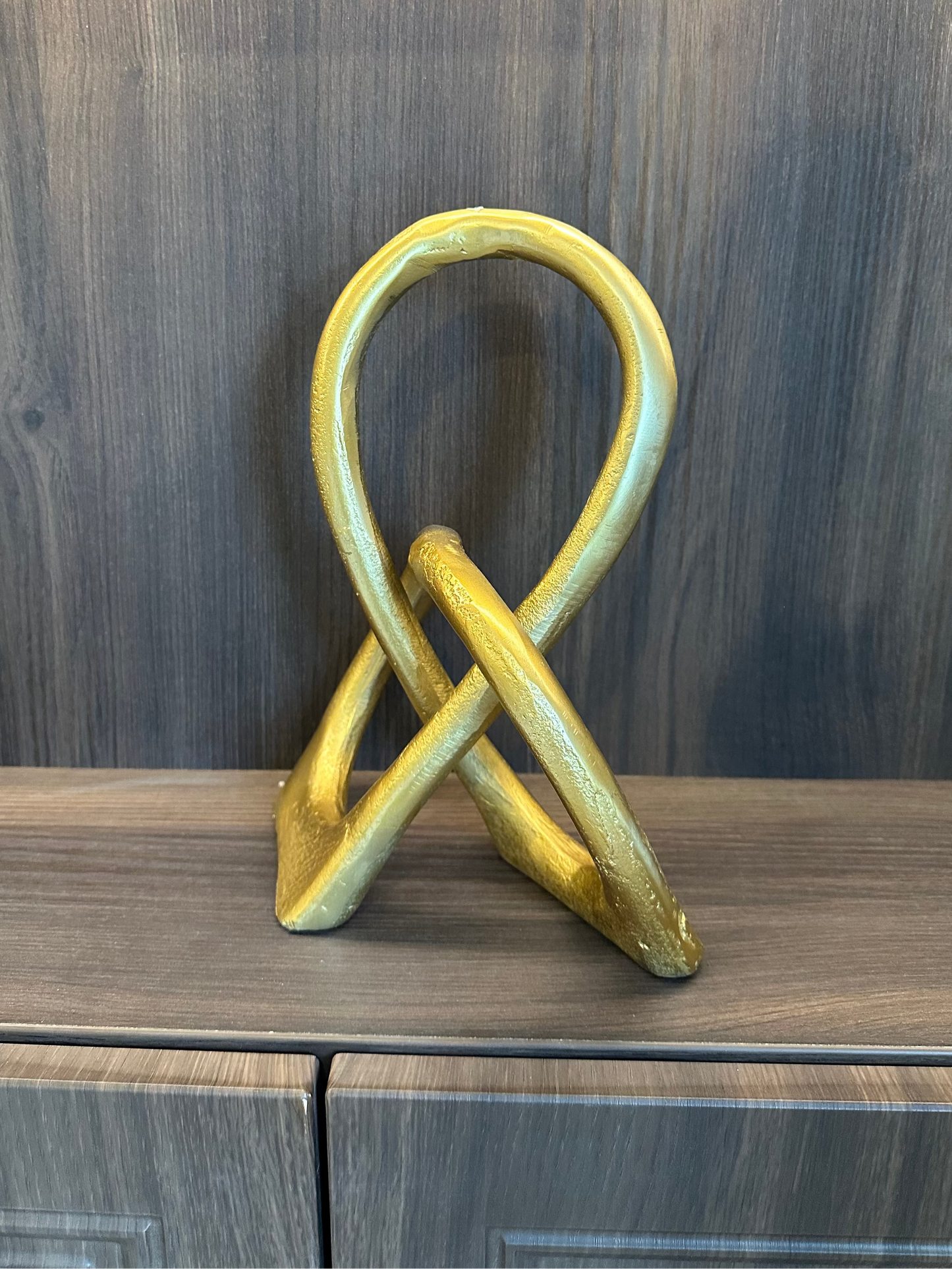 Antique Gold Loop Sculpture