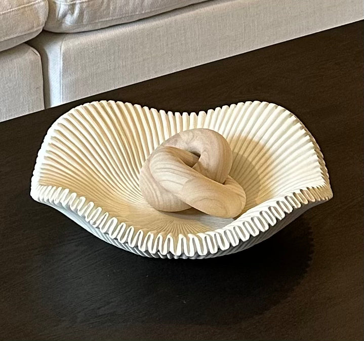 Chalk Waved Bowl