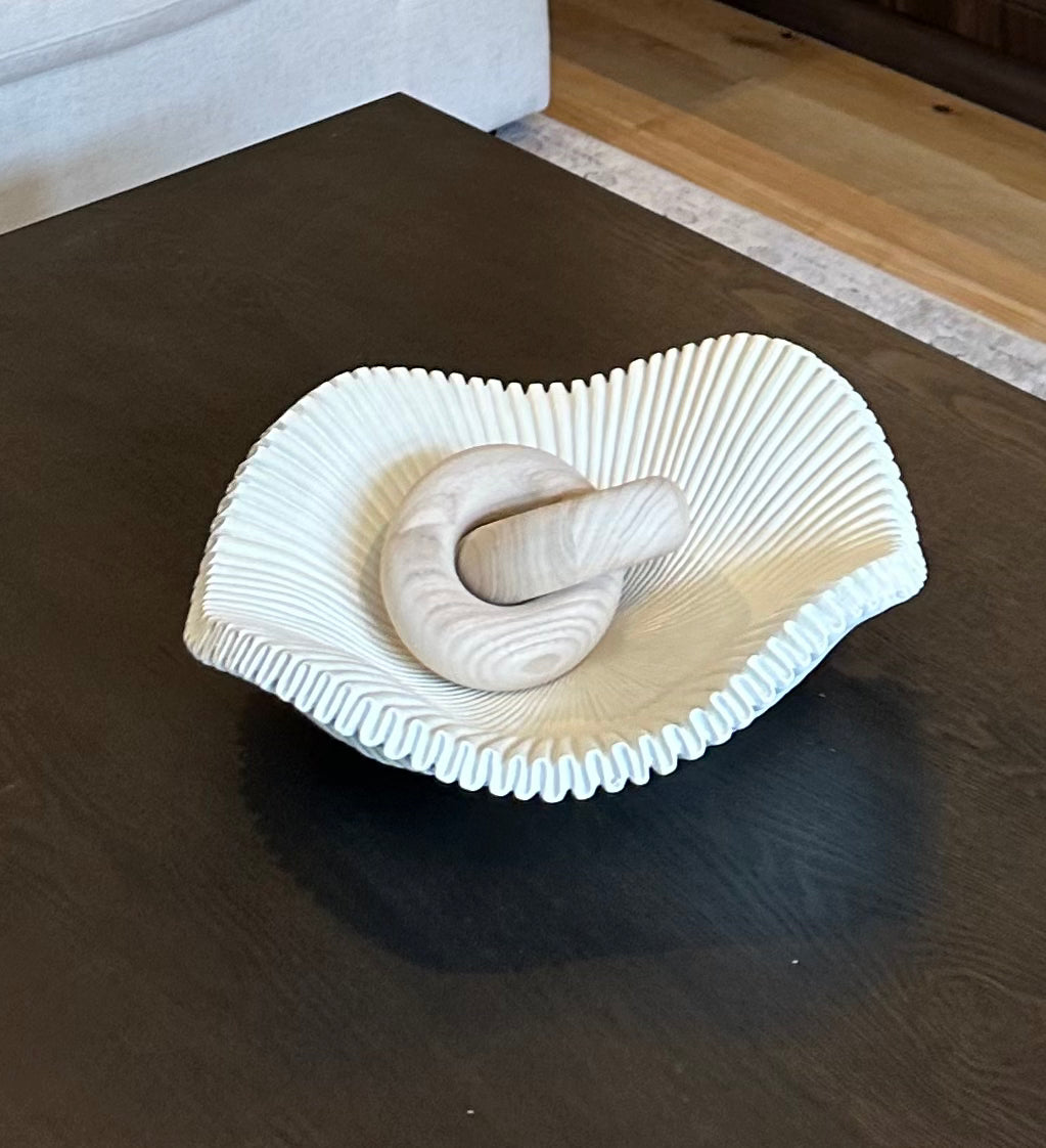 Chalk Waved Bowl