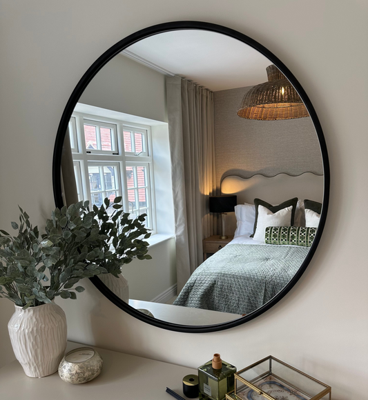 Black Round Wall Mirror