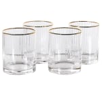 Pair of Gold Ribbed Tumblers