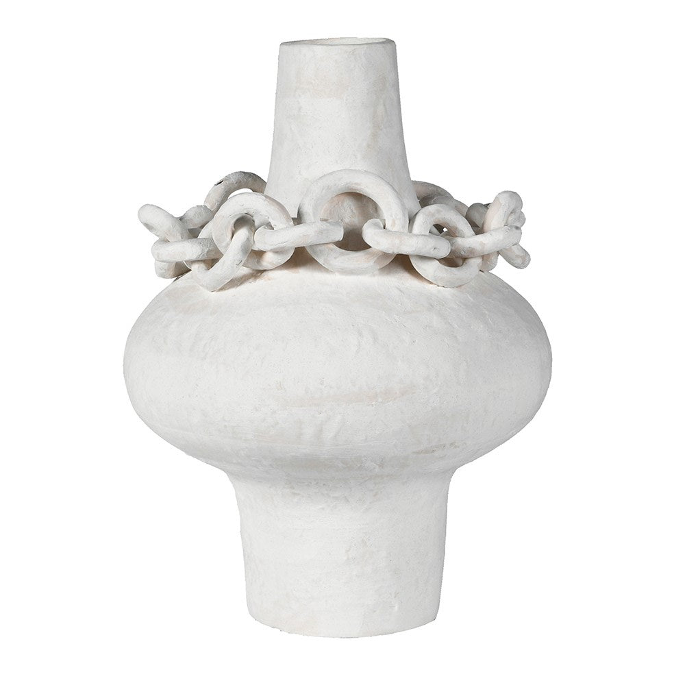 Ivory Chain Link Vase