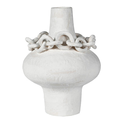 Ivory Chain Link Vase