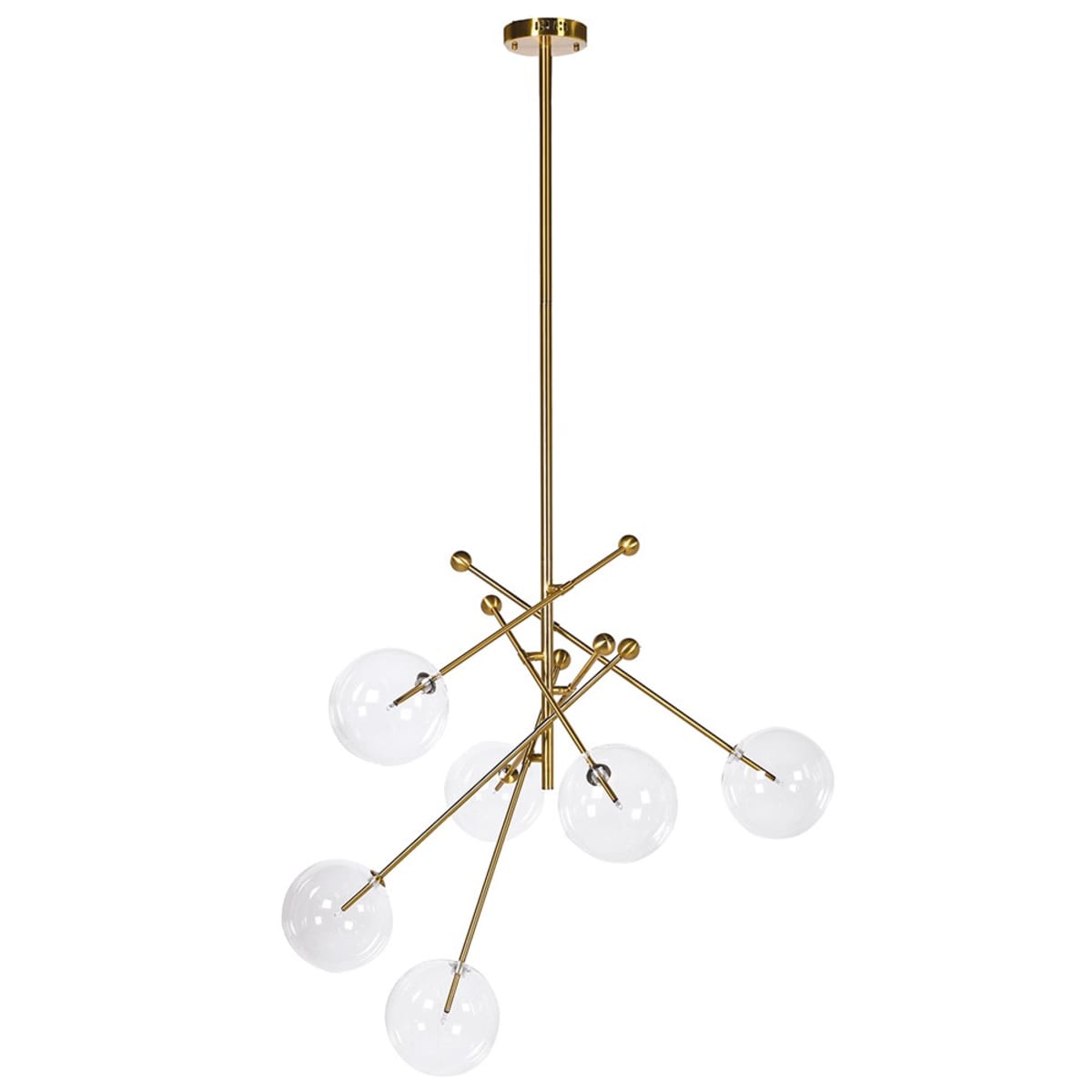 glass ball shade gold ceiling light