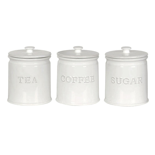 Ceramic Tea, Coffee and Sugar Jars