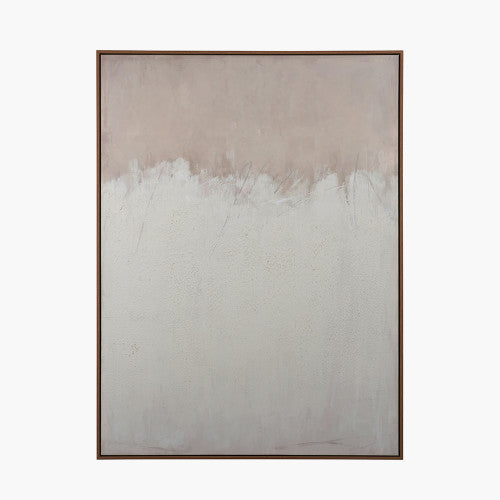 Natural and White Abstract Canvas